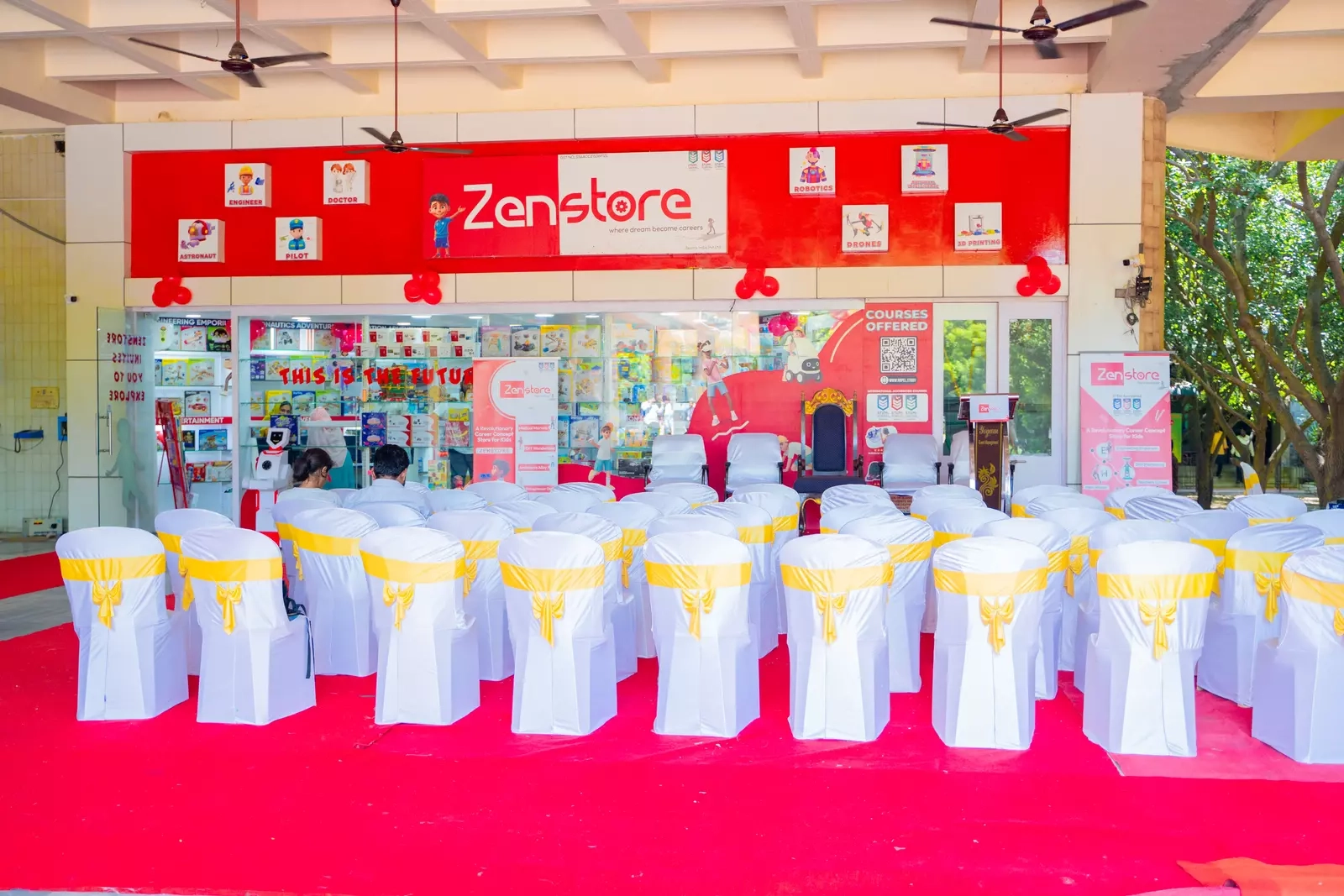 Business and entrepreneurship activity zone for young kids at ZenStore