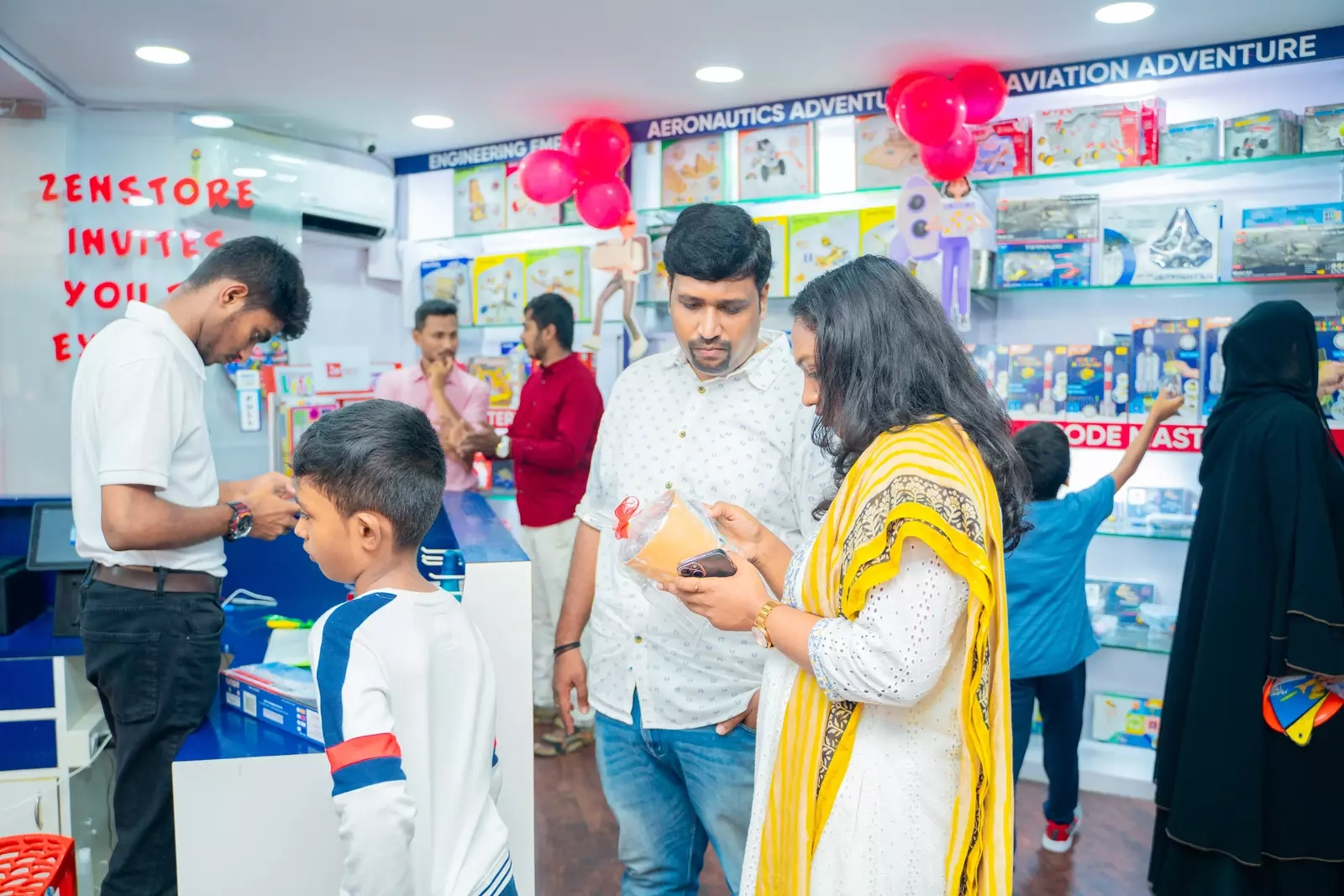 Students and parents attending the inauguration event at ZenStore Chennai