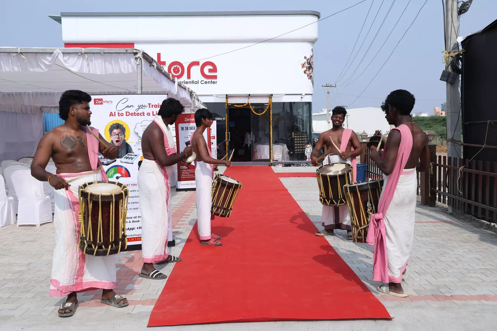 Chenda Melam performance at entrance